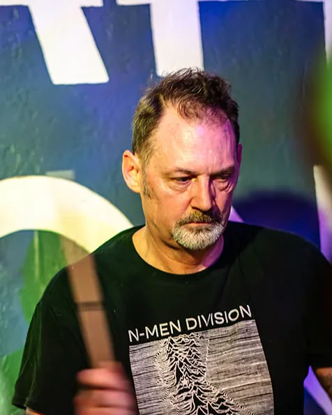 Paul playing drums